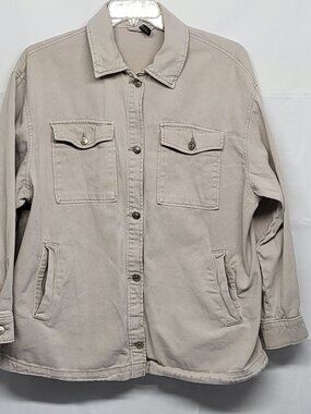 Divided H&M Denim Trucker Jacket Mens Medium Relaxed Fit Metal Buttons Pockets